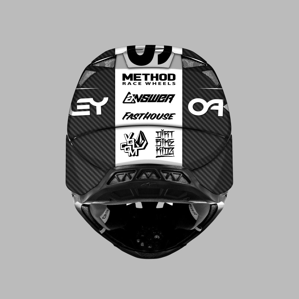 Kit déco CASQUE CARBON STRIPES casque