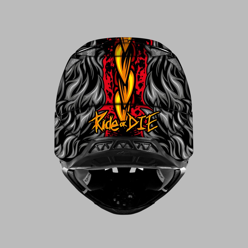 Kit déco CASQUE DRAGON RED casque
