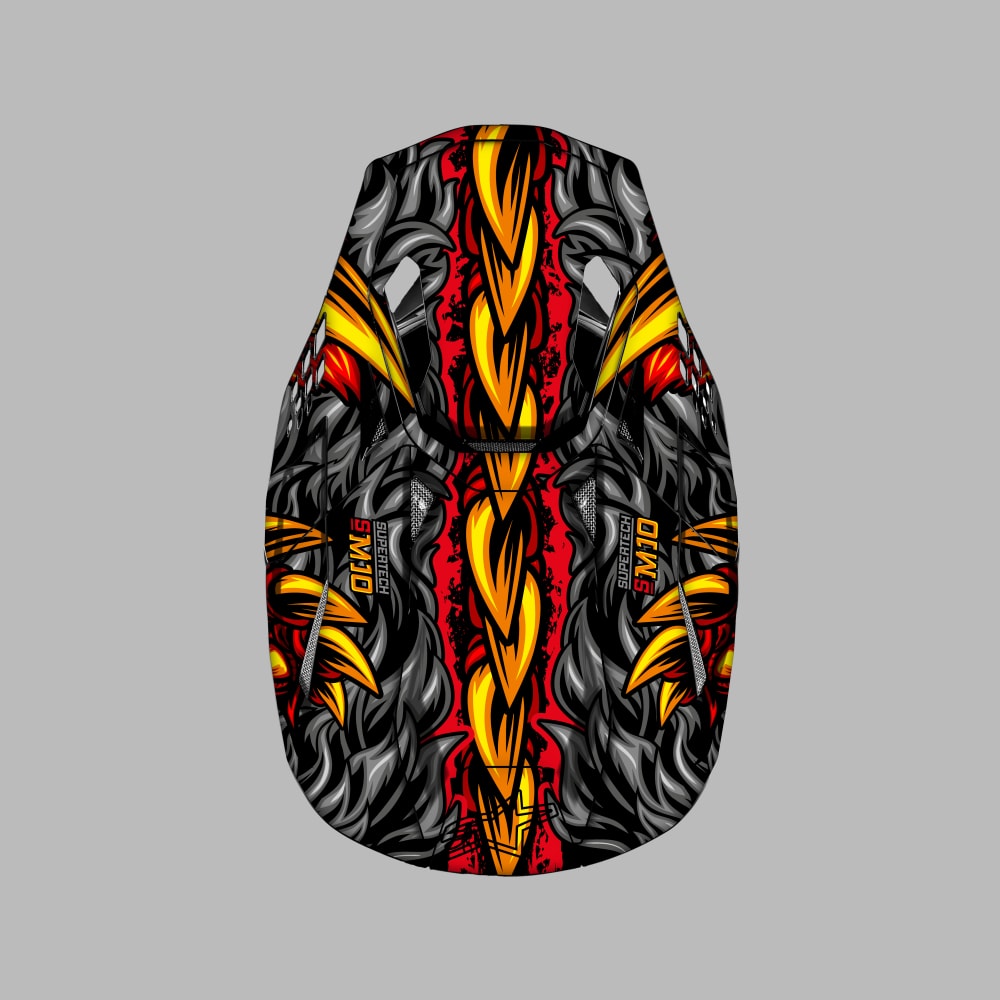 Kit déco CASQUE DRAGON RED casque