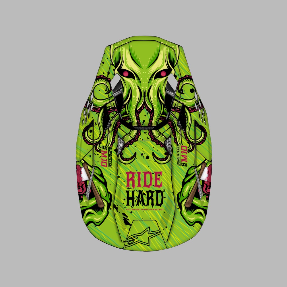 Kit déco CASQUE EYEZ GREEN casque