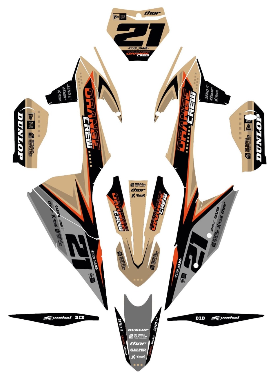Kit déco KTM EXC SX "Exode: Sand" ktmcrossuniversal