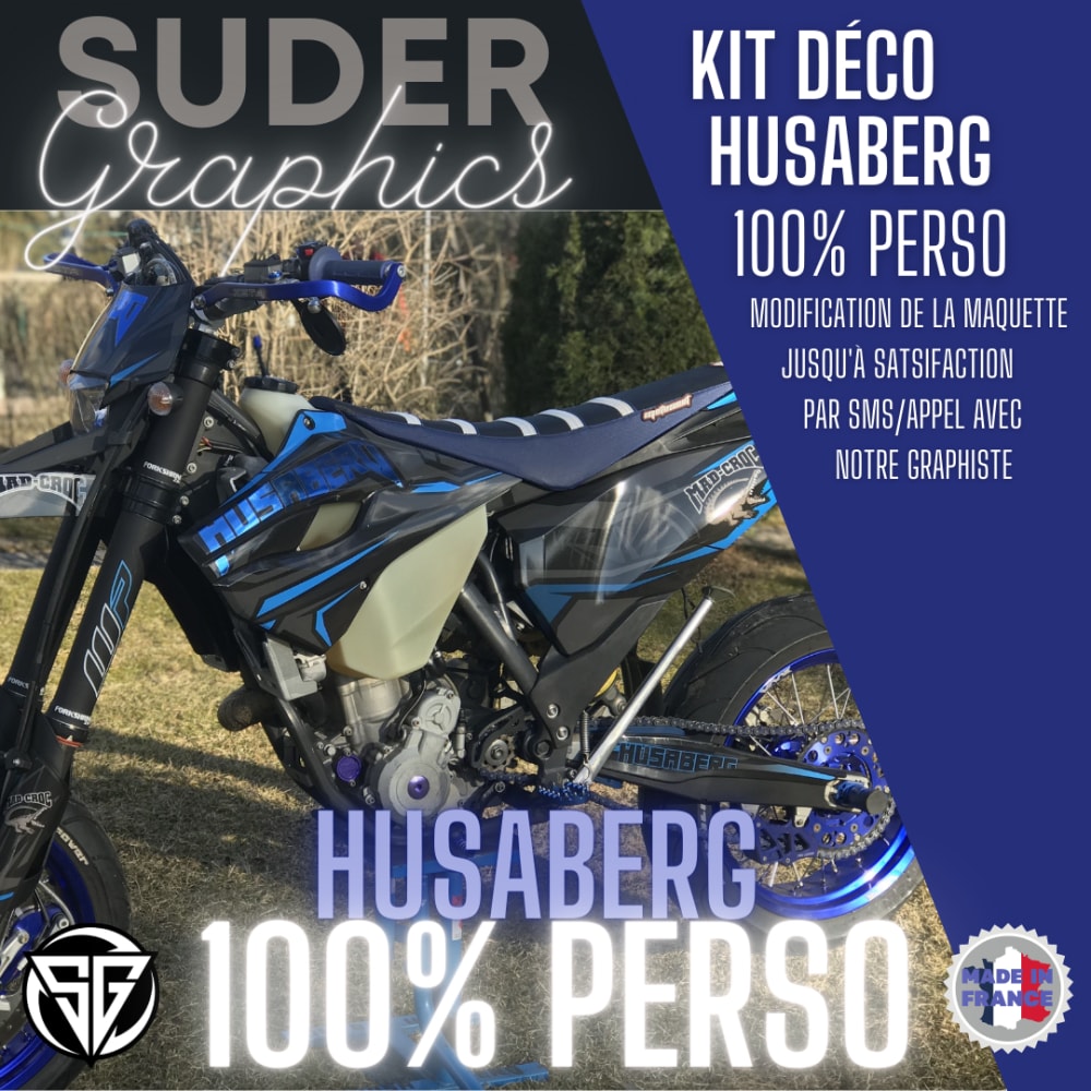Kit déco 100% personnalisé HUSABERG MX / Enduro TE FE FS husabergcross
