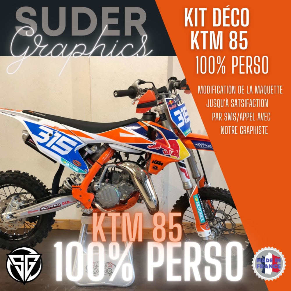 Kit déco 100% personnalisé KTM SX 85 ktmcross