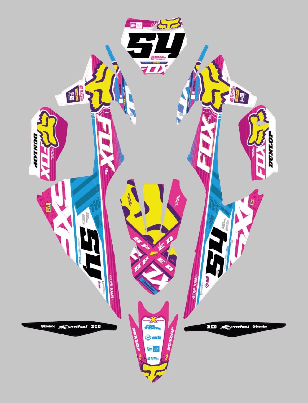 Kit déco "Color: Pinky" KTM 690 SMC/SMC-R 2008-2023 ktmroute