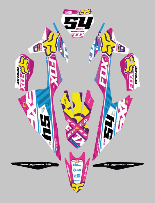 Kit déco "Color: Pinky" SUZUKI RM/RMZ/RMX/DRZ suzukicross