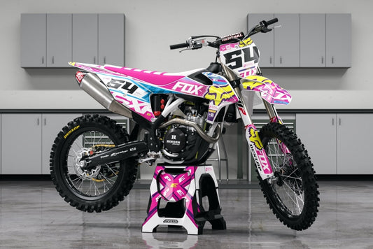 Kit déco "Color: Pinky" Yamaha DT 50 / Mbk X-limit yamaha50cc