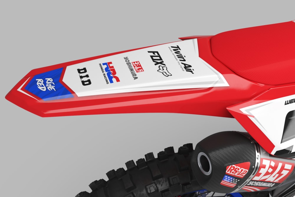 Kit déco HONDA CR/CRF "Color: Redbluddy" hondacrossuniversal