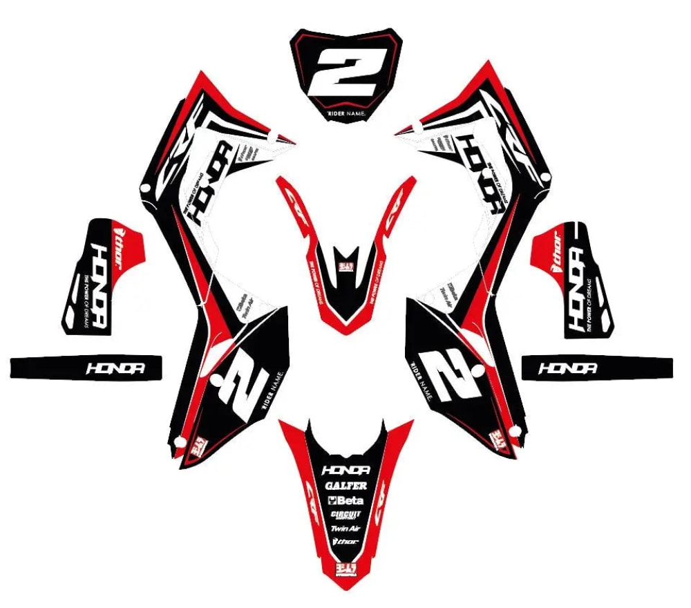 Kit déco HONDA CR/CRF "Factory: Eros" hondacrossuniversal