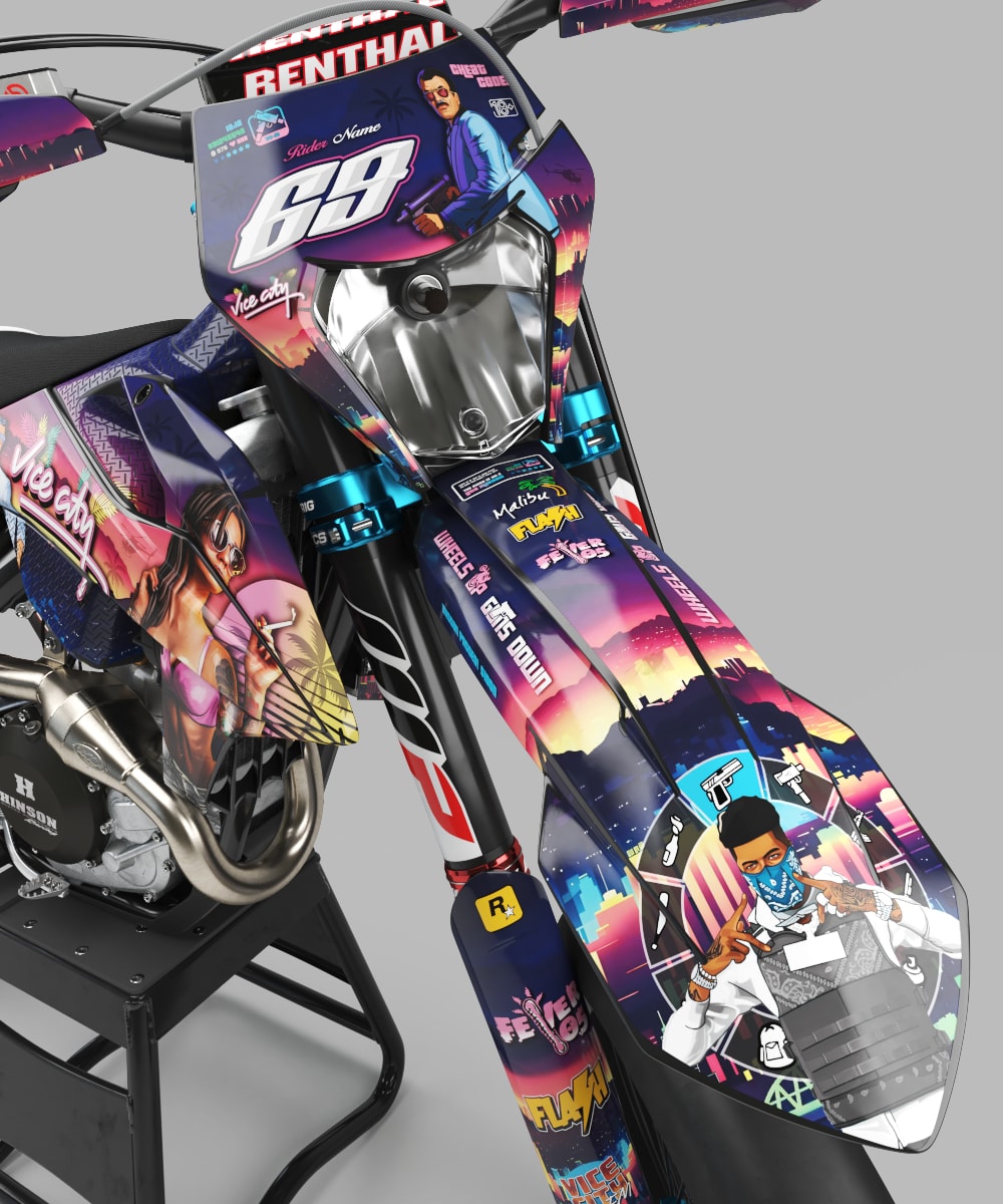 Kit déco "Player: Vice City" KTM 690 SMC/SMC-R 2008-2023 ktmroute