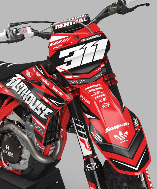 Kit déco "Rude: Fasthouse" DERBI X-treme/DRD Racing 2011-2022 universal