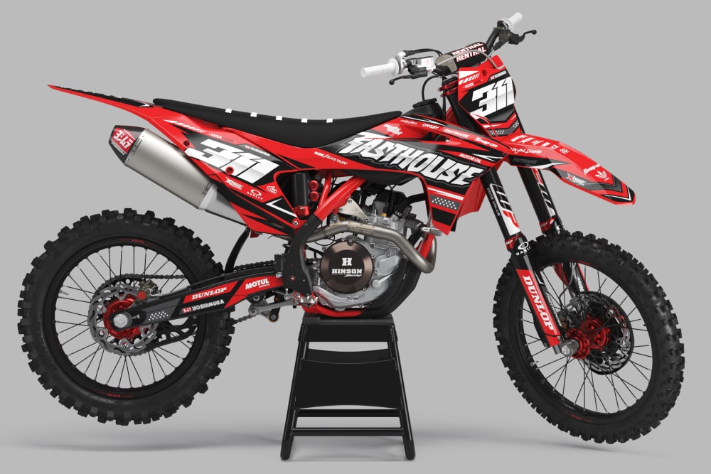 Kit déco "Rude: Fasthouse" DERBI Xtreme/Racing universal